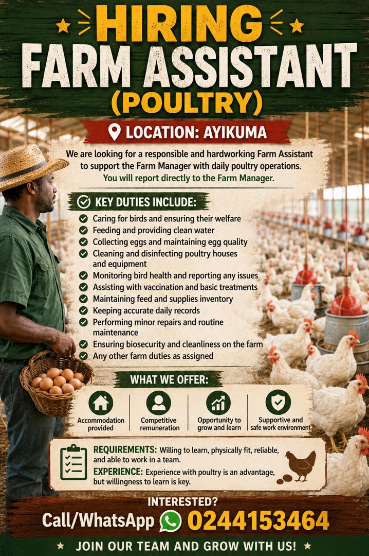 Farm Assistant (Poultry)